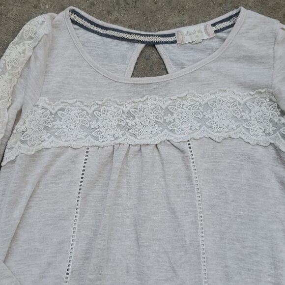 Altar'd State crochet lace trim top cream XS - Picture 3 of 5